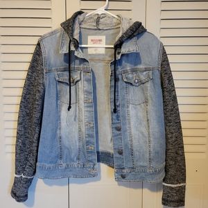 Hooded jean jacket